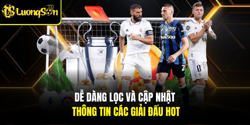 LIVESCORE 4 Dễ dàng lọc và cập nhật thông tin các giải đấu hot